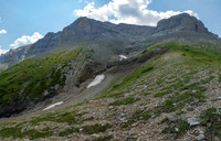 Hiking up to the east face.