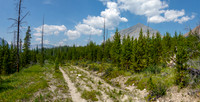 Mount Tyrrell rises north of the Red Deer River trail.