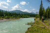 Hiking the Red Deer River / Cascade fire road Trail.