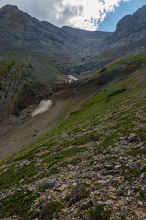 The east face looks very intimidating from below.