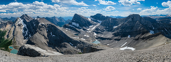 Towering, unnamed peaks including the unofficial Noetic Peak at left.