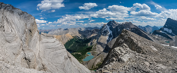 Two of the smaller Block Lakes with Noetic Peak at center.