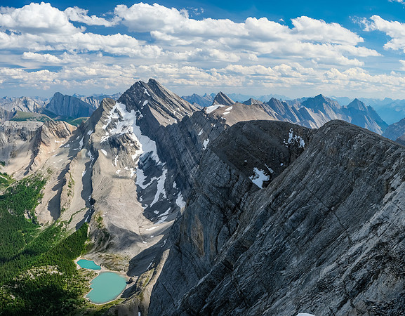 Gorgeous views past the east face to Noetic Peak.