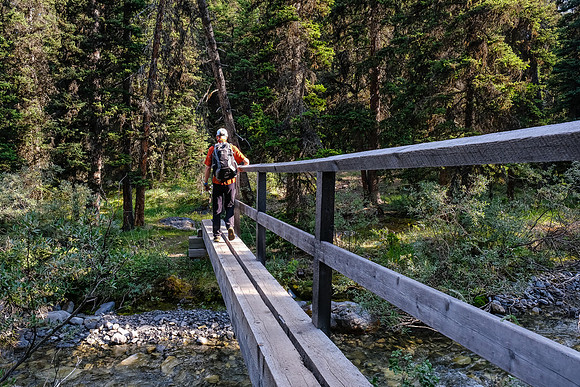 Crossing Mystic Creek near Larry's Camp.