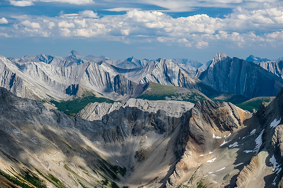 Sira Peak at right with Aylmer at distant left.