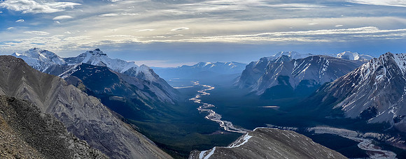 Views down the Clearwater River past Lost Guide and Mount Peters.