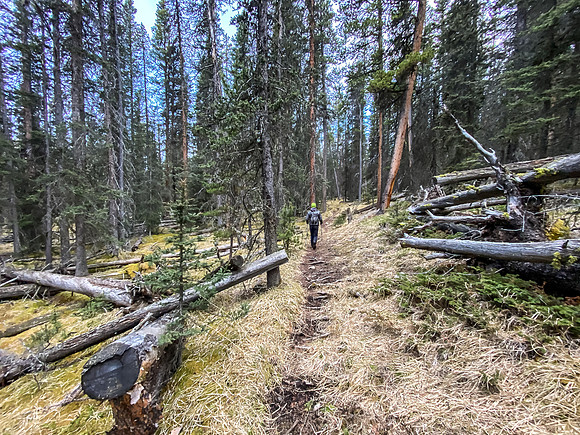 Hiking up the Indianhead Pass Trail.