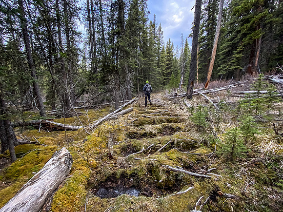 Hiking up the Indianhead Pass Trail.