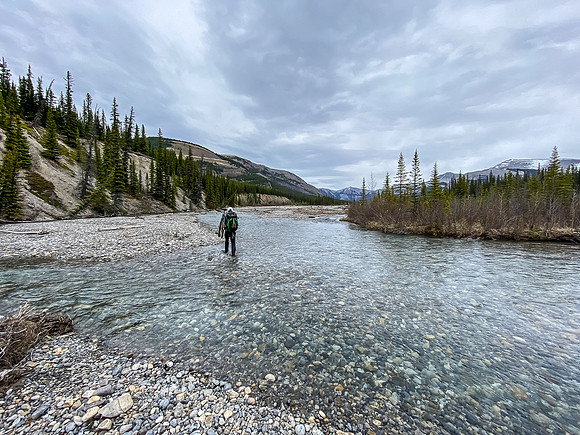 Crossing the Clearwater River.