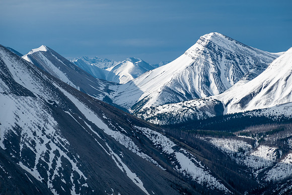 Divide Pass with a snowy Chirp Peak rising to the right.