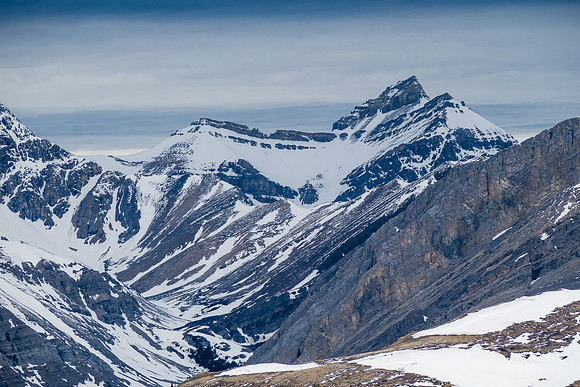 A striking unnamed peak north of Mamen and Nordic Ridge.