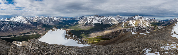 Incredible wilderness from Bellow and Smoky at left to Malloch and Indianhead Pass at right.