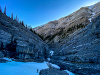 Back in the hidden channel leading to the south drainage.