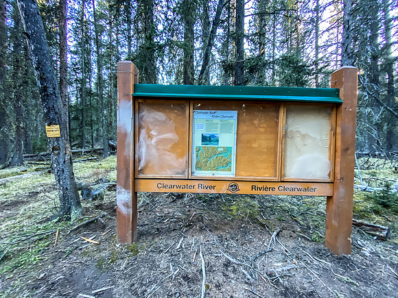 The eastern Banff boundary along the Clearwater Trail.