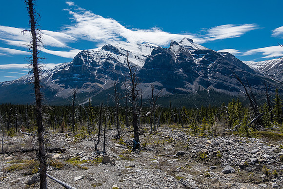 Forbidden Peak with interesting clouds.