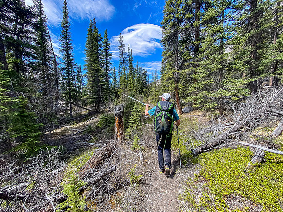 Off the bikes! We took a little side trail and left the bikes there.