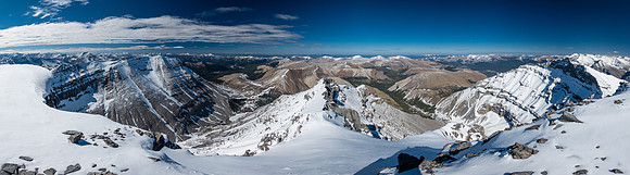 Views east include North Guide (L) and the south towers (R).