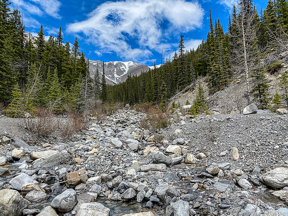 Finally at the south drainage of Lost Guide Peak.