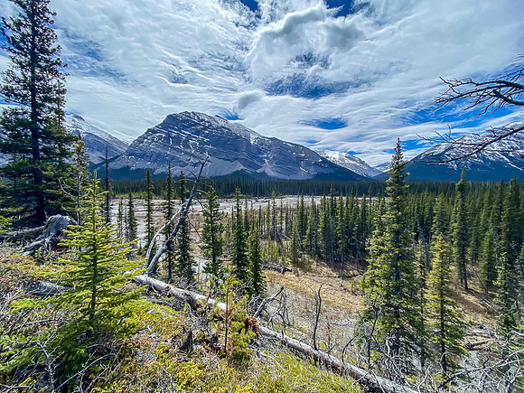 Interesting clouds over a wild landscape.