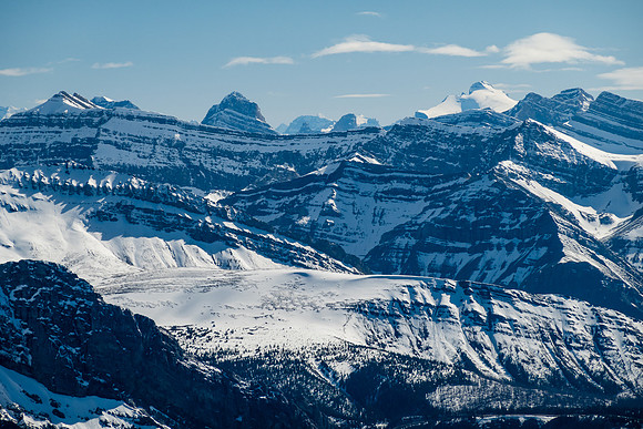 Smoky (L), Little Cataract and Mount Hector (R).
