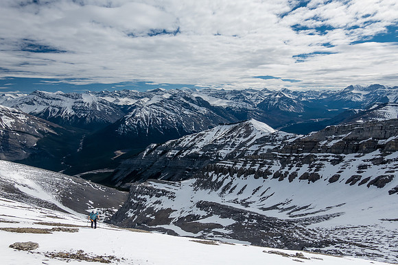 As we ascend higher and higher our views back over the Clearwater to Condor and Peters.
