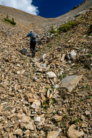 Hiking up to the col.