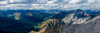 Incredible lighting over Snow Creek Summit past Melanin Peak (R) to Boar Station at distant center.