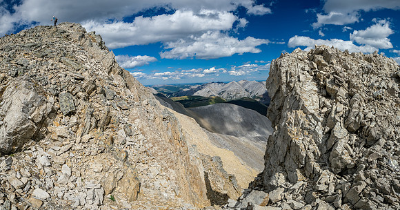 Phil nears the summit of Panther Mountain.