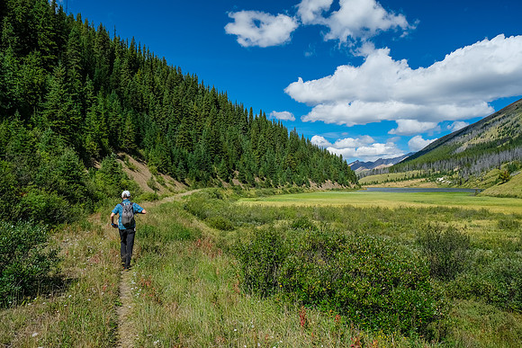 Hiking towards Wigmore Lake.