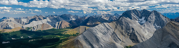 The Dormer River valley at left with Puma Mountain at right.