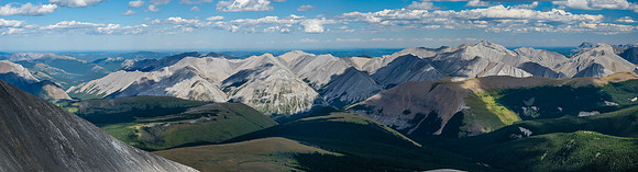 Views east to Winchester Ridge, Otuskwan and Zombie peaks.