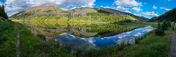 Hiking back along Wigmore Lake.