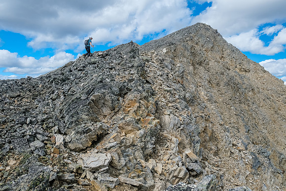 Phil nears the summit of Panther Mountain.