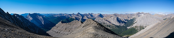 Looking back from the col. Cascade River at left and 40 Mile Creek at right.