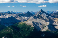 Noetic Peak with its glacier (R).