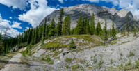 Views back to the east face of Flints - believe it or not the gully starts at left.