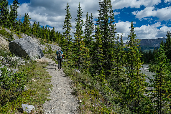 Returning up Flints Park trail.