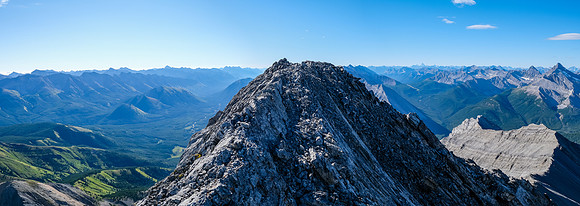 Incredible summit ridge views on a gorgeous summer day.