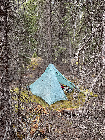 Camp at Trident Lake.