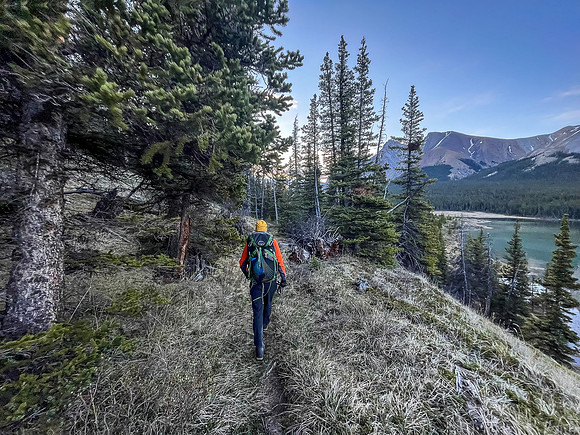 Hiking the Clearwater Trail from Trident Lake to Malloch Creek.