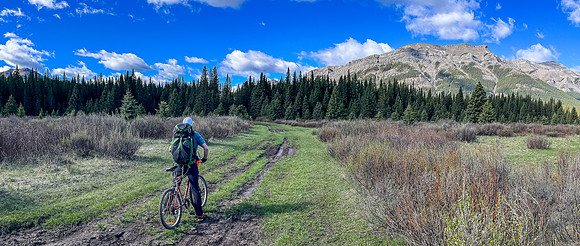 Biking the North Cutoff Creek Trail.
