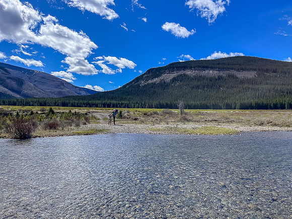 Water crossing at Forty Mile Meadows.