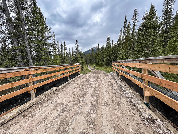 Biking the Clearwater Trail to the North Cutoff Creek Trail.