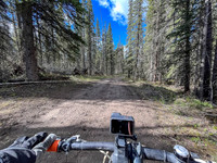 Biking the North Cutoff Creek Trail.