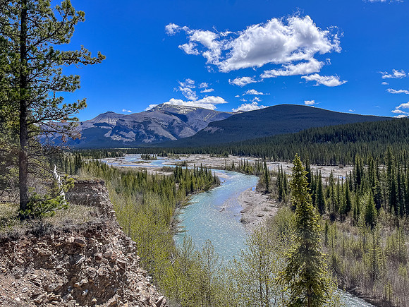 Views off the escarpment that we took to avoid a deep and fast channel of the Clearwater River.