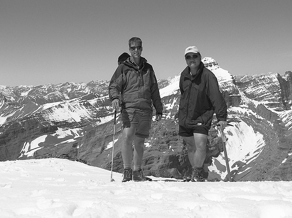 Vern and Sonny at the summit of Mount Kidd.