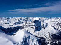 West Twin looks tiny from North Twin's summit ridge and even King Edward looks small.