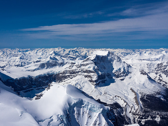 West Twin looks tiny from North Twin's summit ridge and even King Edward looks small.