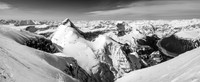Great shot looking down 2 vertical kilometers into the Athabasca River Valley.