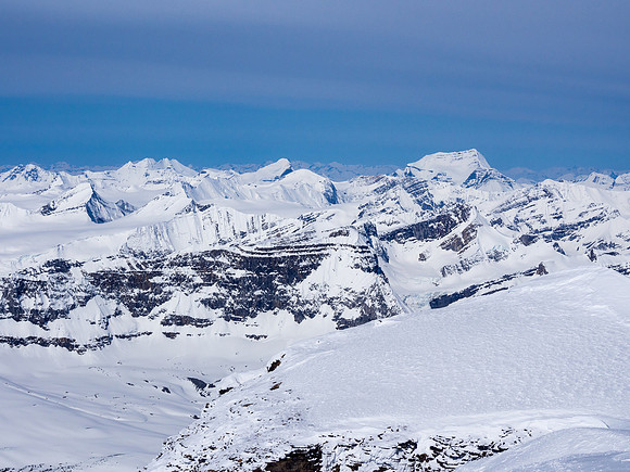 The Adamant Group on the left with Clemenceau on the right (fourth highest in the Rockies).
